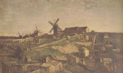 Vincent Van Gogh View of Montmartre with Windmills (nn04) Norge oil painting art